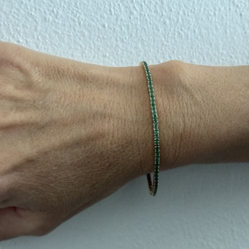 Bracelet Bracelet tennis avec émeraudes 58 Facettes 32822
