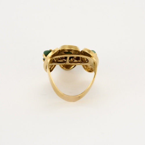 Bague 58 Bague en Or jaune  et pierres vertes 58 Facettes SBR17582