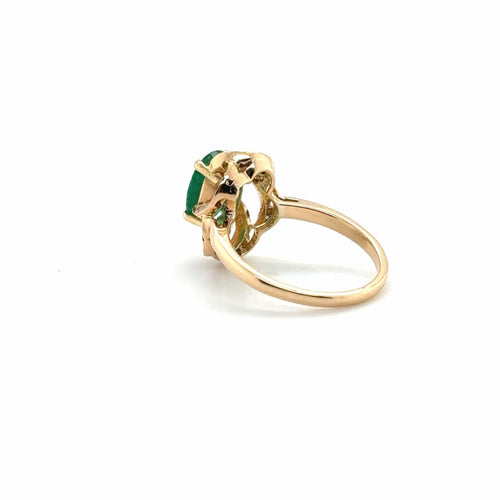 Bague Bague vintage or Jaune - Emeraude et diamants 58 Facettes 1.0002290/8