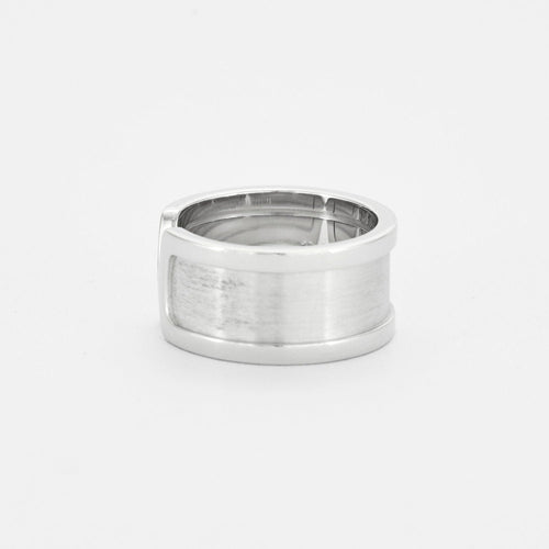 Bague 52 CARTIER - Bague double C or blanc 58 Facettes