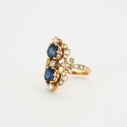 Bague 51.5 Bague Oblongue Saphirs 58 Facettes 3270002
