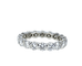 Bague 53 Alliance en or blanc et platine, 18 diamants 2,70 carats 58 Facettes AB642