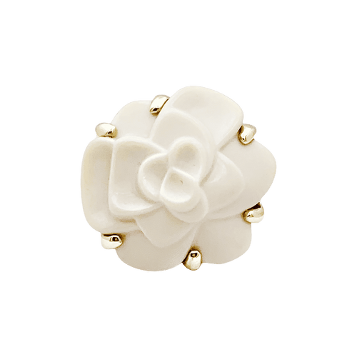 Bague 49 Bague Chanel, "Camélia", or jaune, agate. 58 Facettes 34548
