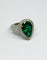 Bague 53 Bague moderne en or jaune avec émeraude naturelle en forme de poire et diamants 58 Facettes E19
