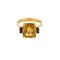 Bague 56 Bague en or jaune, citrine et saphirs 58 Facettes CAS0178
