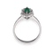 Bague 53 Bague en or gris 18K avec emeraude marquise 0,50 ct et diamants brillants & navettes - Taille 53 58 Facettes FB09768
