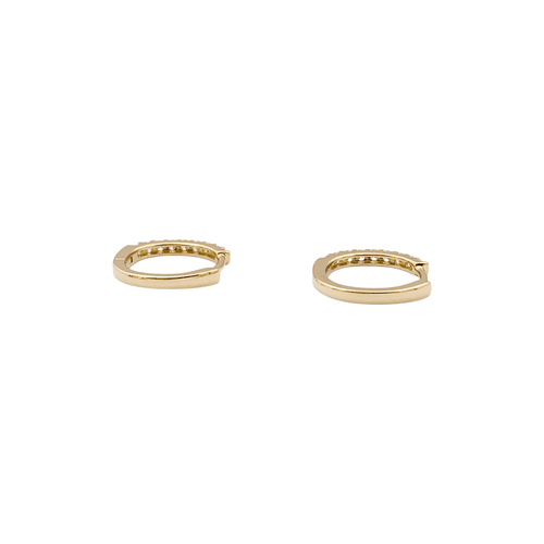 Boucles d'oreilles Boucles d'oreilles créoles, or jaune, diamants. 58 Facettes 34286