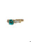 Bague 51.5 Bague vintage or jaune sertie d'une émeraude et de diamants 58 Facettes