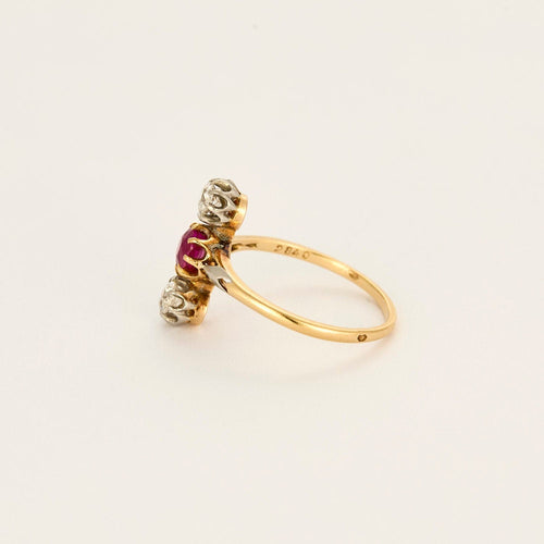 Bague 52 Bague "duchesse"  en or jaune, diamants et rubis 58 Facettes VAN0454