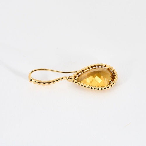 Boucles d'oreilles BOUCHERON - Pendants d'oreilles or jaune et citrine 58 Facettes AB76