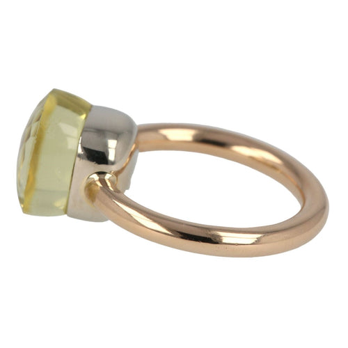 Bague 51 POMELLATO - bague Nudo or rose prasiolite 58 Facettes 4147