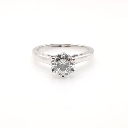 Bague 52 Bague solitaire Or blanc Diamant 58 Facettes
