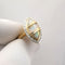 Bague 60 Bague en or jaune opale diamants 58 Facettes