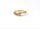 Bague 53 Solitaire design or jaune et diamant 58 Facettes Solo envol.1431