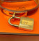 Montre Montre Hermès «  Kelly », cadran PM plaqué or, double tour cuir marron 58 Facettes AB453