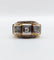 Bague 55 Bague tank art deco or jaune 18k et platine ornée de diamants 58 Facettes A04969