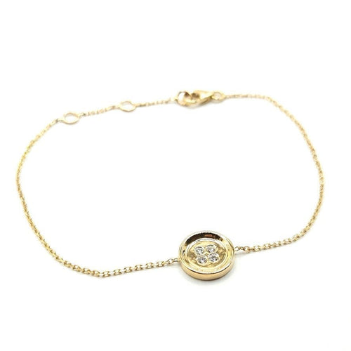 Bracelet Bracelet or jaune diamants signé Ely Bela 58 Facettes