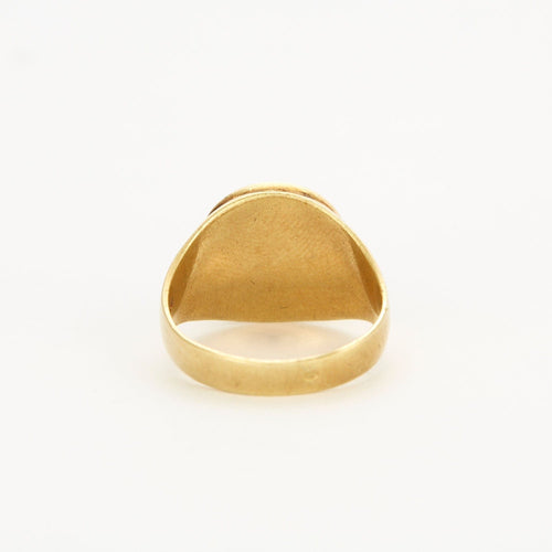 Bague 63.5 Chevalière Or Email Noir 58 Facettes 33200210