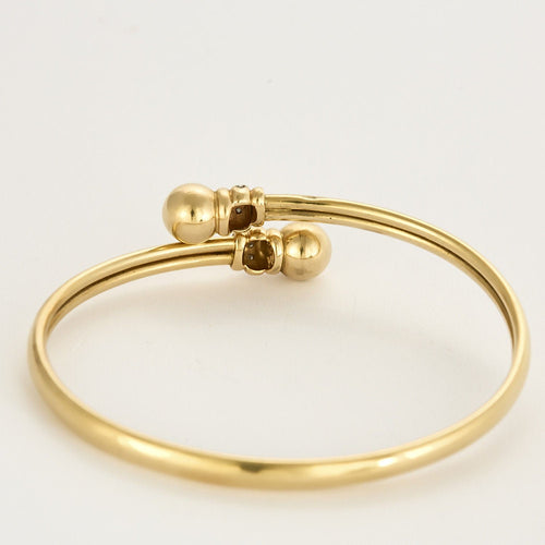 Bracelet Bracelet ancien style jonc en or jaune et diamants 58 Facettes