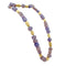 Collier Sautoir cubes de calcédoine et motifs en or jaune. 58 Facettes 35267