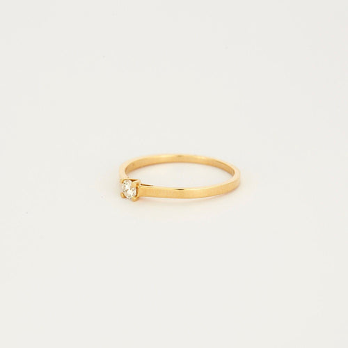 Bague 53 Solitaire en or jaune diamant 58 Facettes 3121246