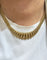 Collier maille américaine en chute or jaune 18 carats