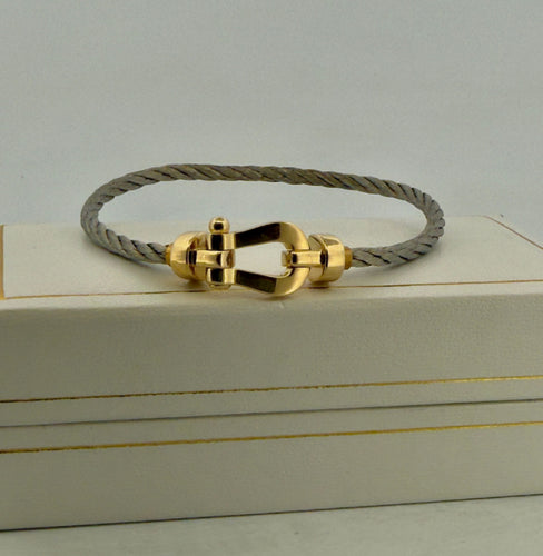 Bracelet Bracelet Fred Force 10 PM or jaune et acier 58 Facettes
