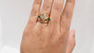 Bague 56 Bague Jonc en or jaune, émeraudes et diamants 58 Facettes 32656