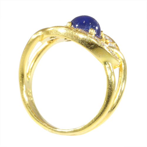 Bague 47 Bague de luxe vintage CARTIER avec saphir et diamants 58 Facettes 17342-0256