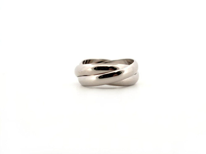 Bague 48 vintage bague trinity CARTIER alliance or blanc 18k argente  t48 58 Facettes 266416