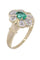 Bague 58 Bague marguerite émeraude et diamants 58 Facettes 091051