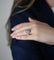 Bague 53 Bague Octogonale en or jaune, saphir et diamants 58 Facettes