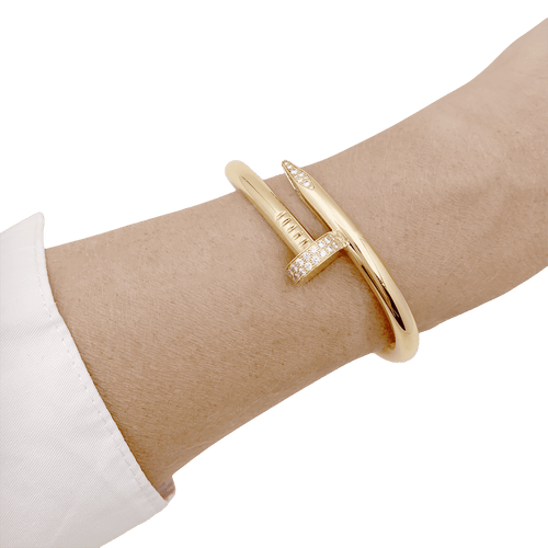 Bracelet Bracelet Cartier, "Juste un clou", or jaune, diamants. 58 Facettes 34751