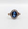 Bague 50 Bague pompadour art deco or rose 18k saphir et diamants taille rose (circa 1910) 58 Facettes A06152