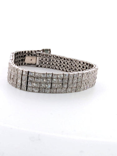 Bracelet Bracelet en platine avec diamants 58 Facettes