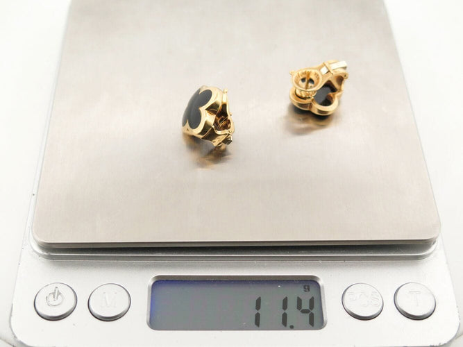 Boucles d'oreilles boucles d'oreilles VAN CLEEF & ARPELS pure alhambra en or jaune & onyx s 58 Facettes 271082