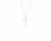 Collier Collier en or blanc 18 carats avec pendentif croix et diamants de 0,20 carat 58 Facettes 13646