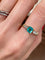 Bague 51.5 Bague vintage or jaune sertie d'une émeraude et de diamants 58 Facettes