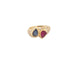 Bague 52 bague toi et moi rubis saphir et diamants t52 or jaune 18k 5gr 58 Facettes 267850