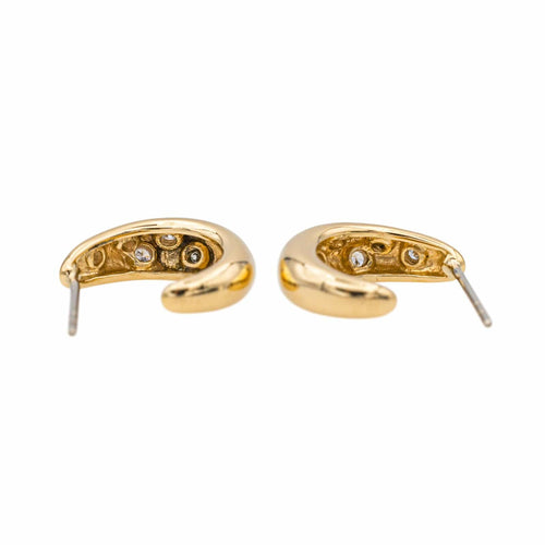 Boucles d'oreilles Boucles d'oreilles Demi créoles Or jaune Diamant 58 Facettes 3876020CN