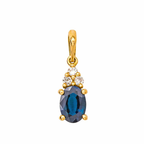 Pendentif Pendentif  Or jaune Saphir, Diamant 58 Facettes 4242527CN
