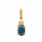 Pendentif Pendentif  Or jaune Saphir, Diamant 58 Facettes 4242527CN