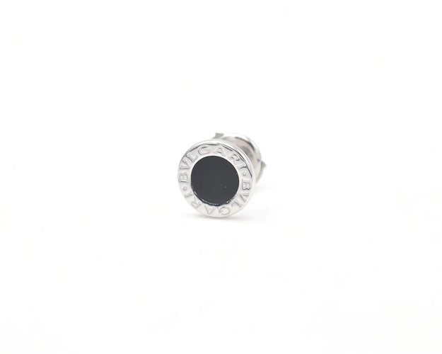 Boucles d'oreilles Boucle d'oreille unique Bulgari en or blanc 18 carats et onyx 58 Facettes 14598
