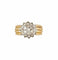 Bague 54 Bague vintage diamants fleurs or bicolore 18 carats 58 Facettes
