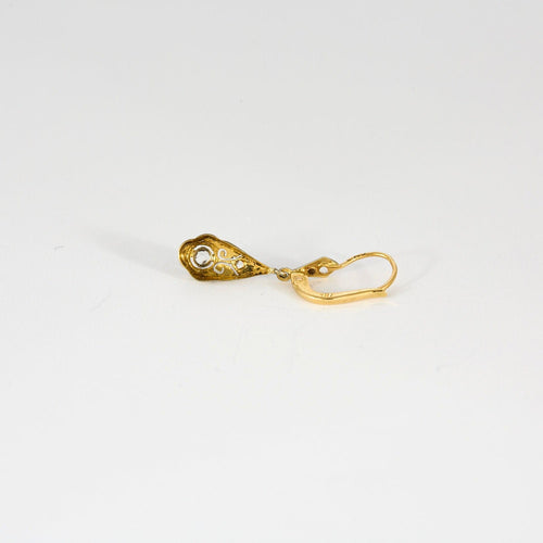 Boucles d'oreilles Paire de pendants d'oreilles, diamants, XIXeme 58 Facettes