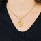 Pendentif AUGIS - Médaille d'amour - Pendentif or jaune, diamant et rubis de synthèse 58 Facettes ROD3402