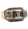 Bague 55 Bague tank art deco or jaune 18k et platine ornée de diamants 58 Facettes A04969