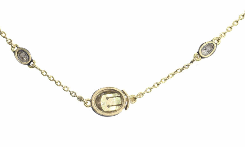 Collier exquis en or, diamants (5,28 ct) et perles, datant des années 1850