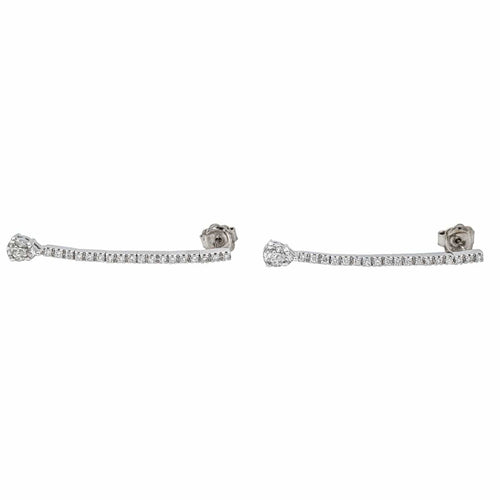 Boucles d'oreilles Boucles d'oreilles  Pendantes Or blanc Diamant 58 Facettes 4410628CN