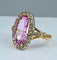 Bague 50 Bague en or 18 carats ornée d’une topaze rose et de diamants. Epoque Napoléon III. 58 Facettes AB273